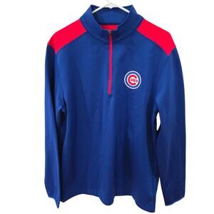 Genuine Merchandise Sz Large Cubs Quarter Zip Pull Over Fleece